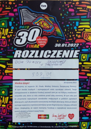 Rozliczenie WOŚP